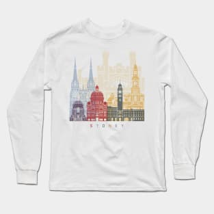 Sydney V3 skyline poster Long Sleeve T-Shirt